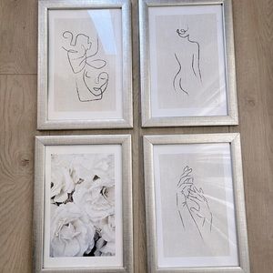 4 Desenio Art Prints with Frames